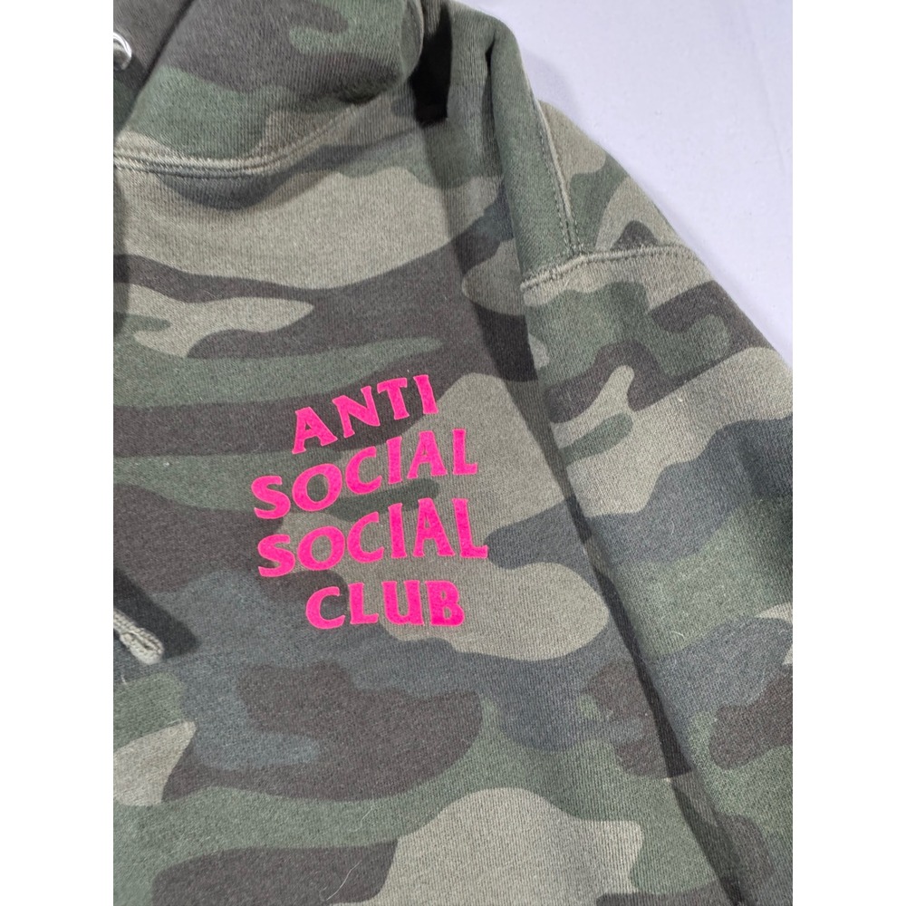 Anti Social Social Club ASSC Hoodie Camo Pink XS Oversized Streetwear Unisex - Picture 3 of 10